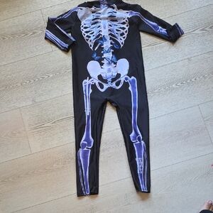 Kids Skeleton Print One Piece